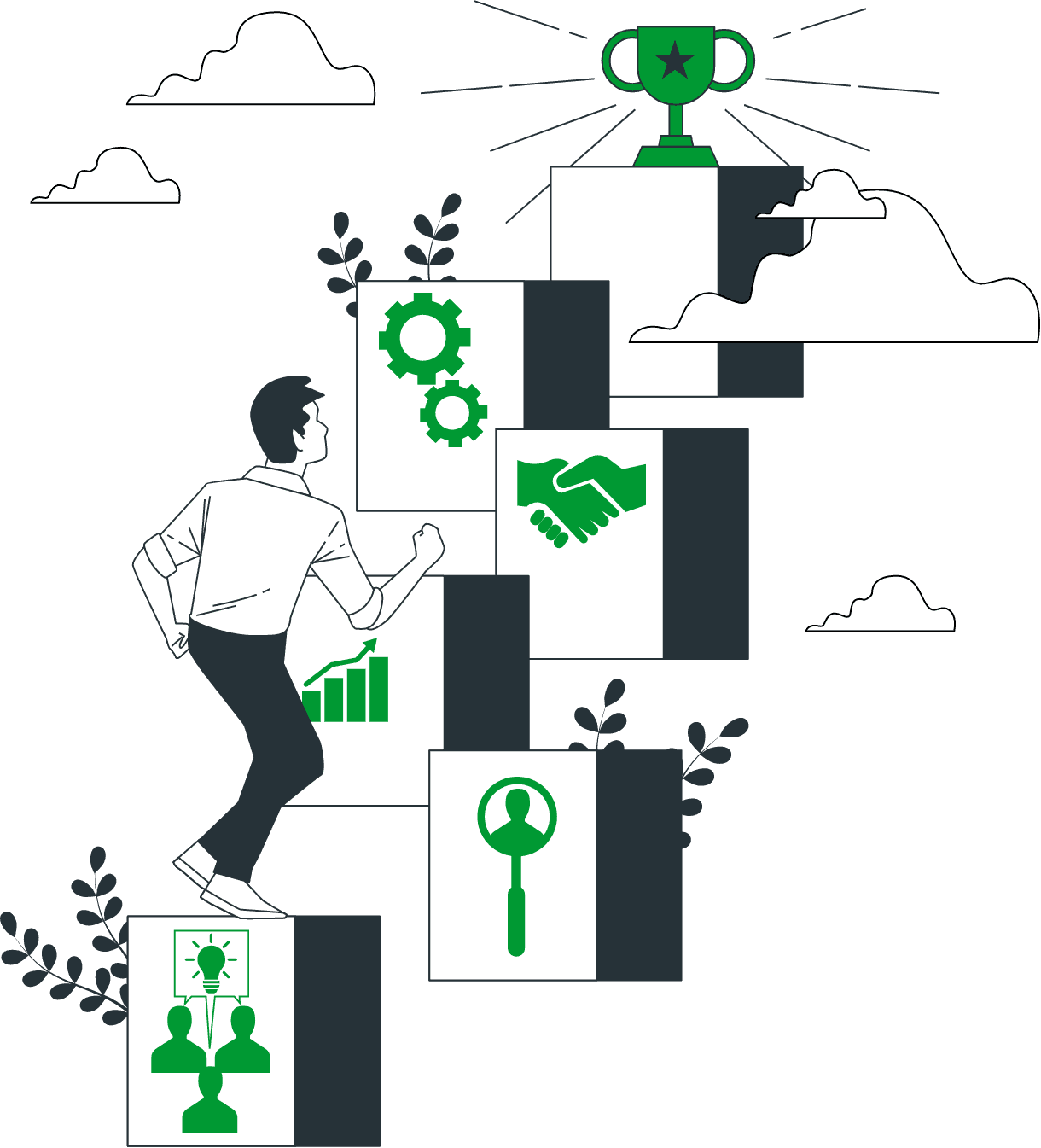 Creative concept illustrating digital vision